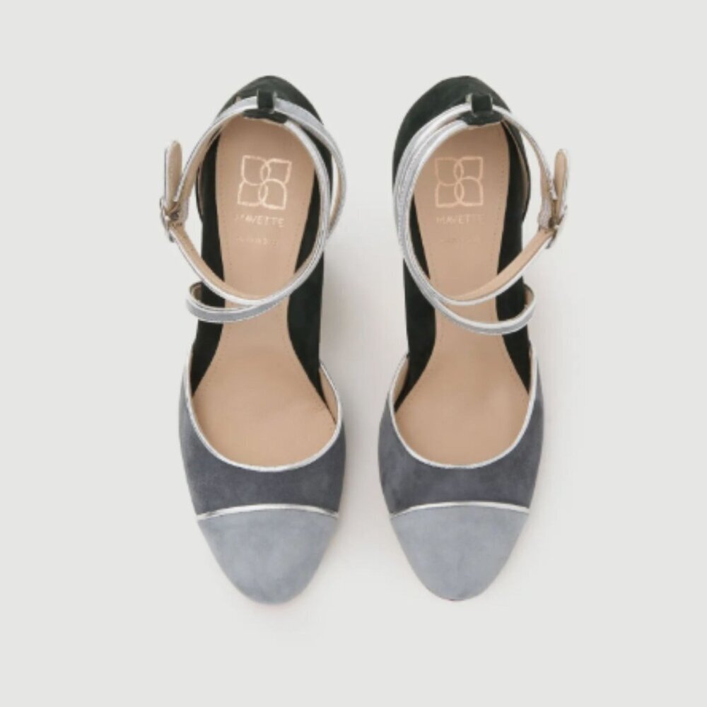 Mavette Colorblock Nola Dorsay Pump Heels Size 39.5EU - Picture 3 of 12